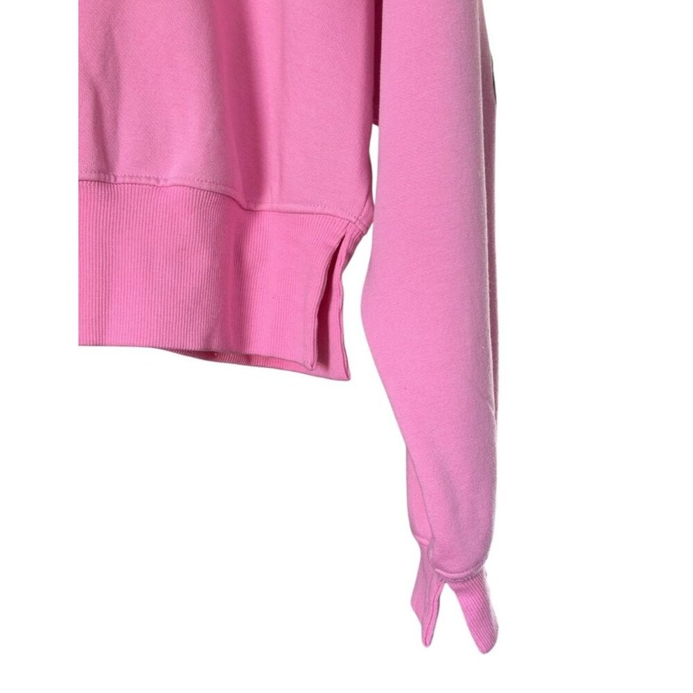 Gola x Anthropologie Pink Sweatshirt MEDIUM Floral Patch Cropped Crewneck Soft - Picture 6 of 10